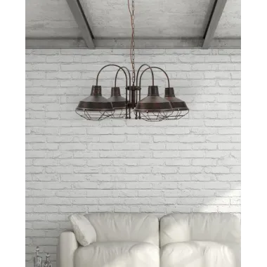 Lampa wisząca BRONX 4-punktowa 80x80x40 cm (długość łańcucha 80 cm)